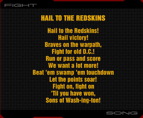 Hail to the Redskins