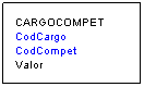 Cuadro de texto: CARGOCOMPET
CodCargo
CodCompet
Valor
