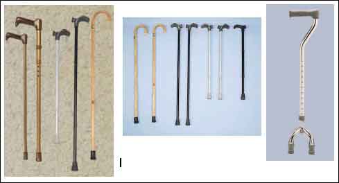 Distintos tipos de bastones