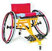 Silla deporte roja y amarilla