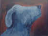 cabeza de perro azul.