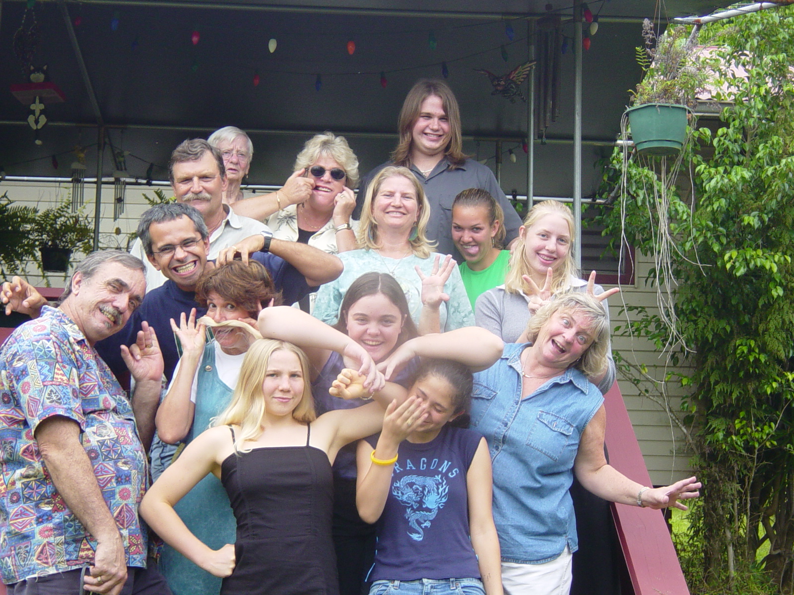 Friends and family! (Me at the bottom next to Julie with Stacey on our heads. My sister is the blonde to the right of Stacey.)