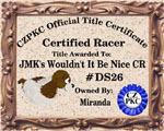 CZPKC: Certified Racer Title Earned