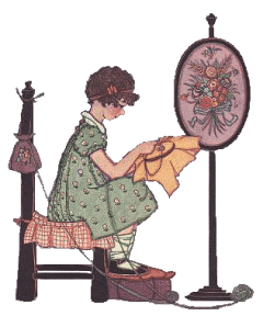 Stitching girl