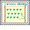 I Love Cross-Stitching stamp