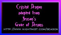 Crystal Dragon adopted from Season's Grove of Dreams