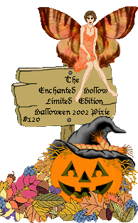 Halloween 2002 Pixie Adoption Certificate #120
