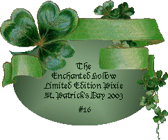 2003 St. Patrick's Day Pixie Adoption Certificate #16
