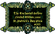 2000 St. Patrick's Day Pixie Adoption Certificate #285
