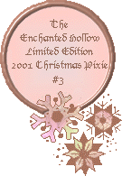 2001 Christmas Pixie Adoption Certificate #3