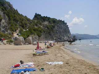 the "dressed" middle part of Myrtiotisa beach