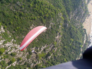 Flying above Mirtiotissa