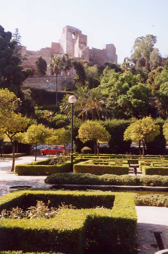 die Festung Alcazabar vom Park aus fotografiert