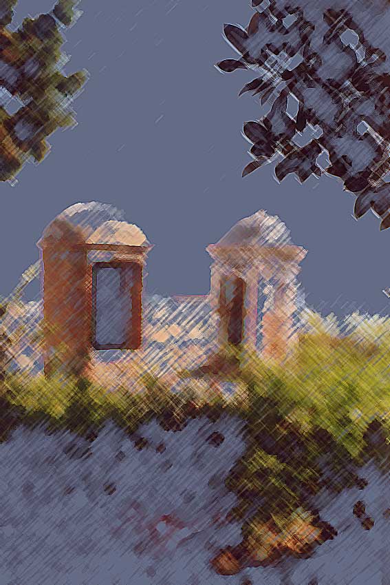 Wacht�rme auf Gibralfaro (Malaga)