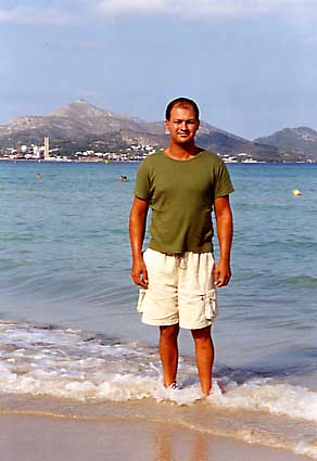 Michael am Playa de Muro