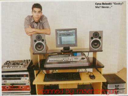 Cyrus w/ his hi-tech toys