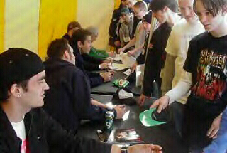The guys at a signing