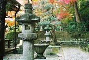 Lanterns Beside The Temple At Anraku-ji