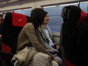 Yasuko & Keith On The Train From The Airport