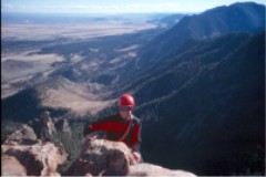 Eric approaching the summit