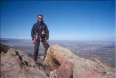 Me shortly before being blown off the summit