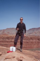 Me enjoying a cold one on the Mexican Hat
