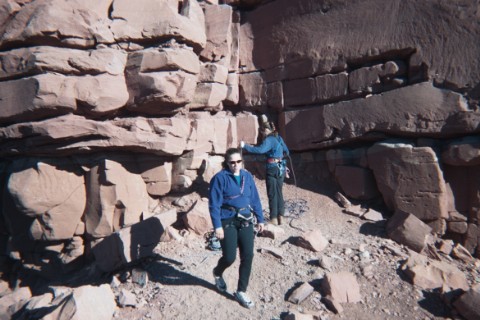 Getting ready at the bottom of the climb