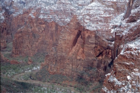 Zion Canyon and the Leaning Wall