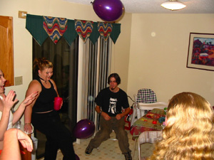 still playing with the balloons. ...heeheehee