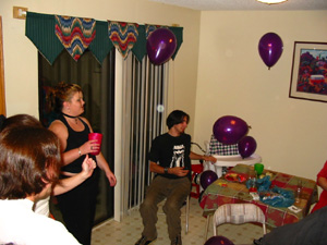 playing at a papty ;-) heehee...for those of you that don't know- yes I spelled party - paPty...that's right...papty.