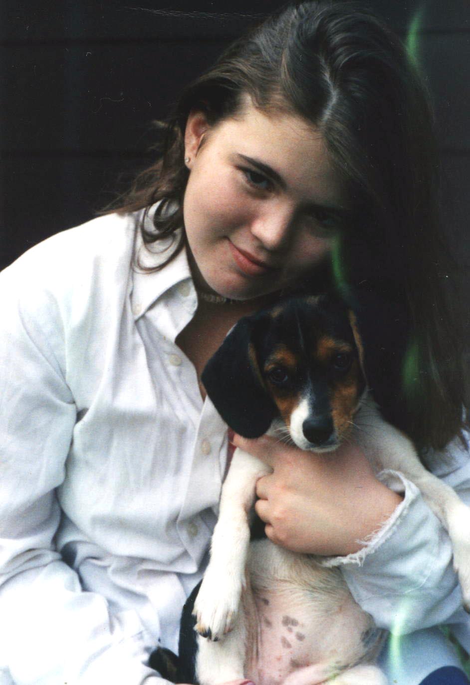 One of my senior pix, that's my dog lady sittin with me.