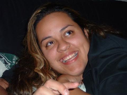 one of the few pix we have of mayte actually smiling when there's a camera around