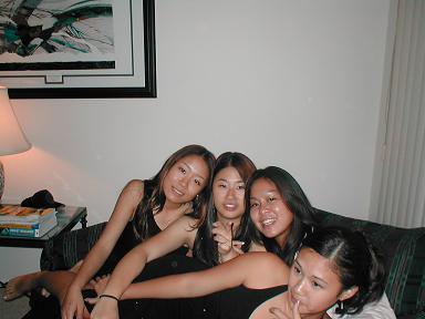 niki, angela, me and amy lying across