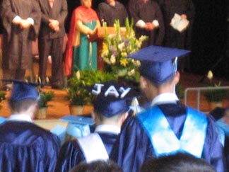 John's graduation cap