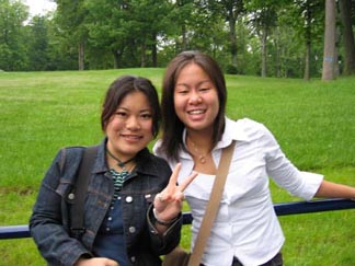 shirley and me before graduation. being chinky -_-