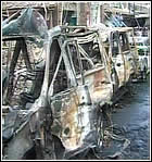 The wreckage from the Bali bomb blast