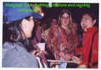 Margaret Cho chatting with fans after the show at the Academy of Music