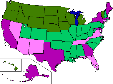 United States map of the places I've been