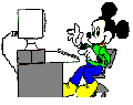 Mickey at the computer