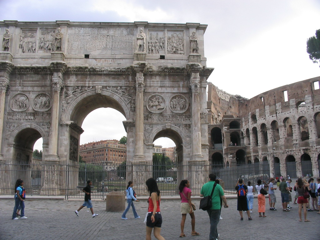 The Arch of Constantine and the Colisseum