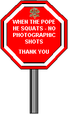 The sign outside the Sistine Chapel.