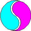 A round thing with a curve in the middle