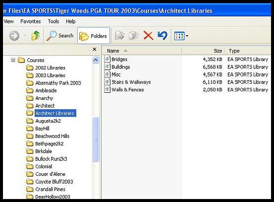 Architect Libraries (original as installed)