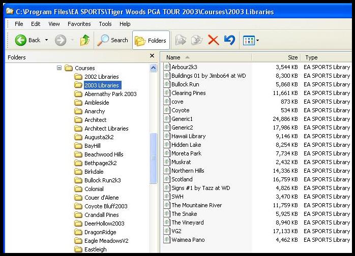 TW2003 user created libraries