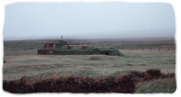 The turf farm house at Snautesel, Iceland