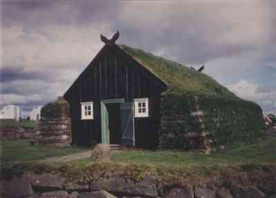 An old church at Arbaer Folk Museum in Reykjavik