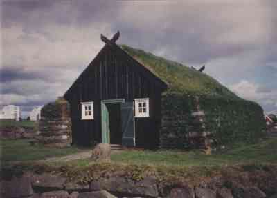 An old church at Arbaer Folk Museum in Reykjavik