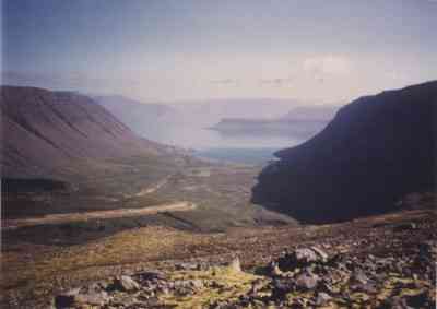 Bildudalar from near the pass to Talknafjord
