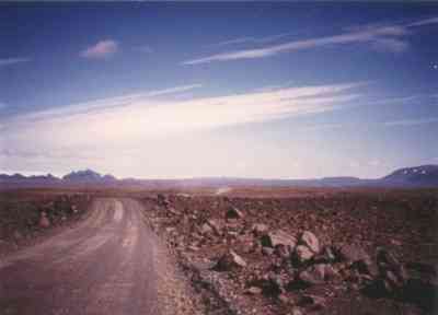 the start of the kjolur route