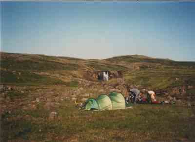 Campsite high in Laxadalur